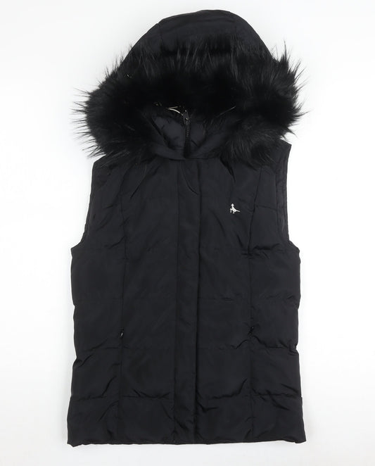 Womens UK Size 8 Jack Wills Black Puffer Jacket