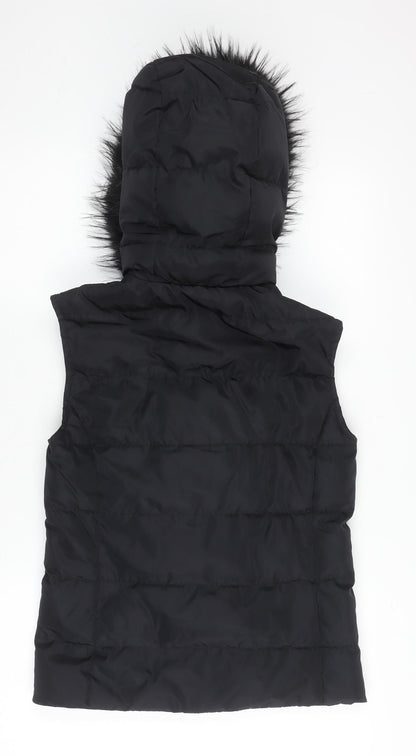 Womens UK Size 8 Jack Wills Black Puffer Jacket