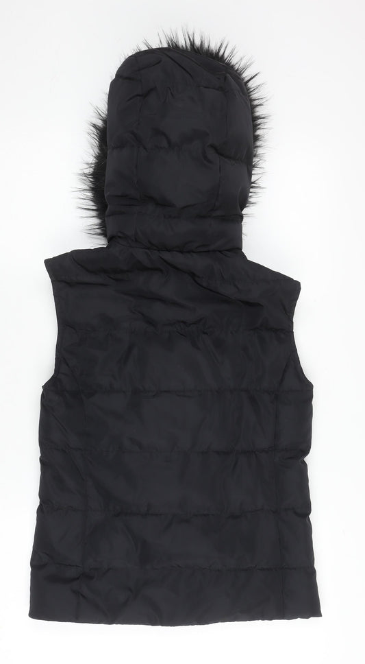 Womens UK Size 8 Jack Wills Black Puffer Jacket