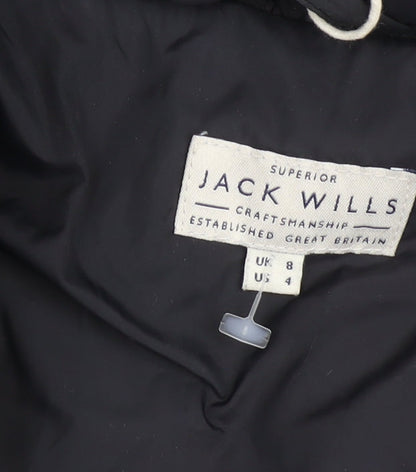 Womens UK Size 8 Jack Wills Black Puffer Jacket