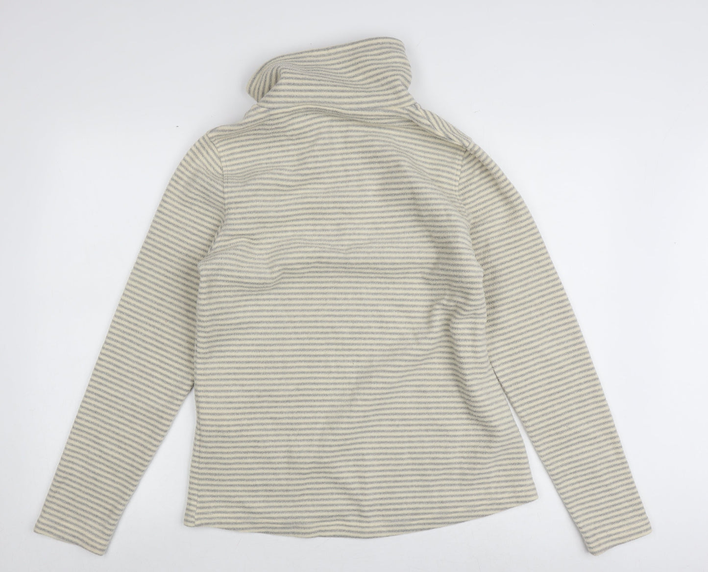 Regatta Women's Beige Striped 1/4 Zip Sweatshirt Size 12