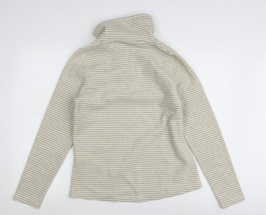 Regatta Women's Beige Striped 1/4 Zip Sweatshirt Size 12