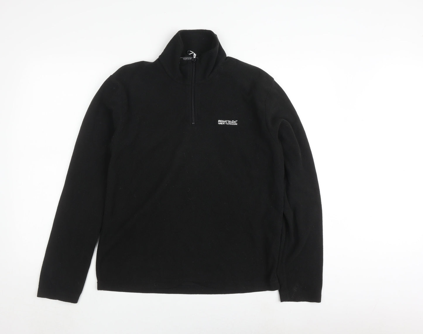 Mens UK Size S Regatta Black 1/4 Zip Sweatshirt