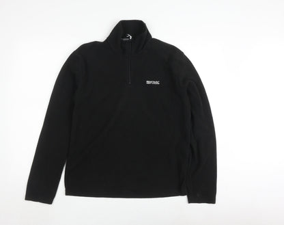 Mens UK Size S Regatta Black 1/4 Zip Sweatshirt