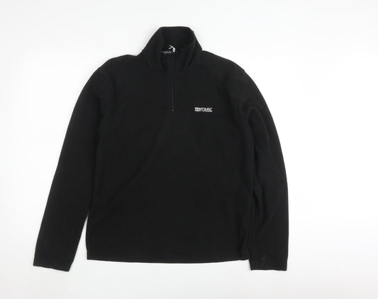 Mens UK Size S Regatta Black 1/4 Zip Sweatshirt