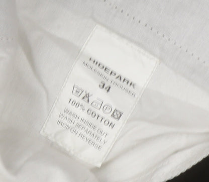 Hidepark Men's Green Trousers 34 Flat Front Casual