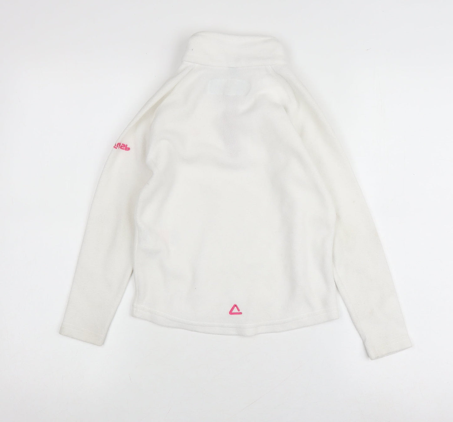 Dare 2b Girls White Fleece Sweatshirt 1/2 Zip 7-8 Years