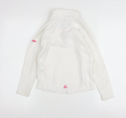 Dare 2b Girls White Fleece Sweatshirt 1/2 Zip 7-8 Years