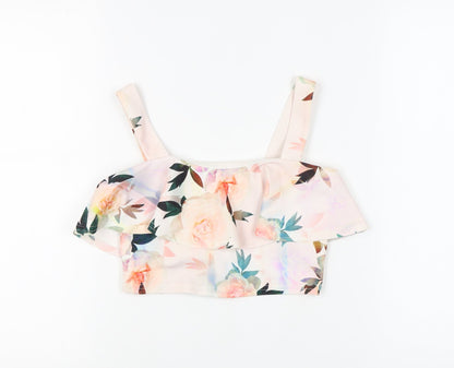 New Look Women's Floral Camisole Blouse, UK 8, Multicoloured