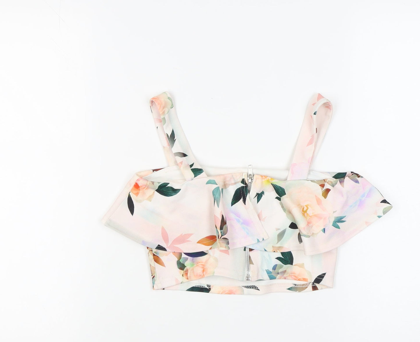 New Look Women's Floral Camisole Blouse, UK 8, Multicoloured