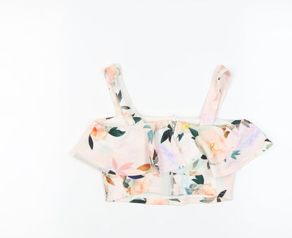 New Look Women's Floral Camisole Blouse, UK 8, Multicoloured