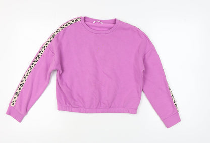 Marks and Spencer Girls Purple Pullover Sweatshirt 11-12 Years