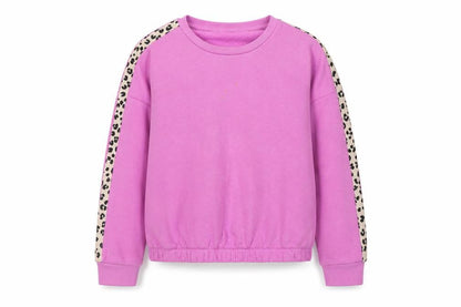 Front view of Marks & Spencer girls’ purple pullover sweatshirt 11-12 years