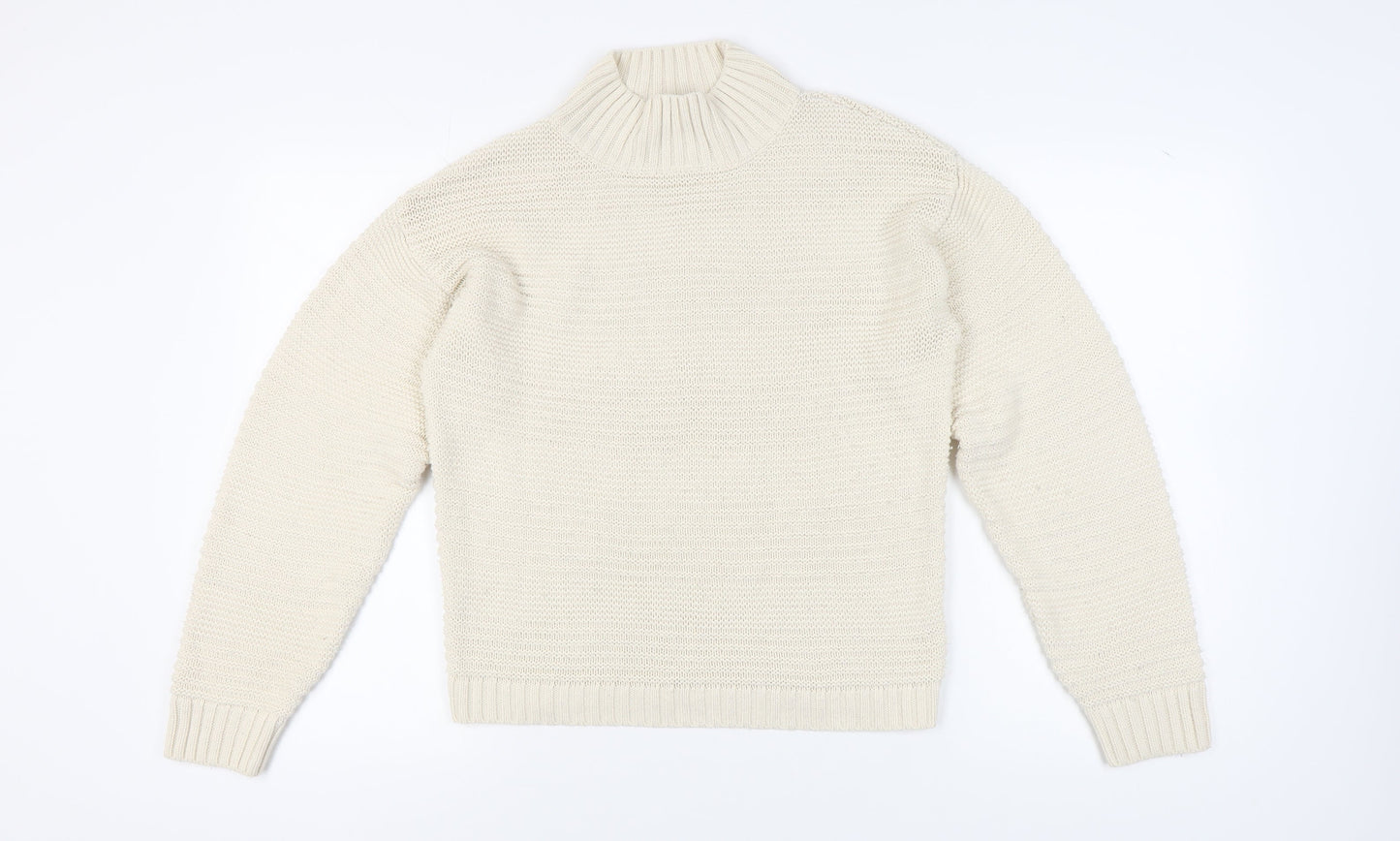Womens UK Size S New Look Ivory Pullover Jumper