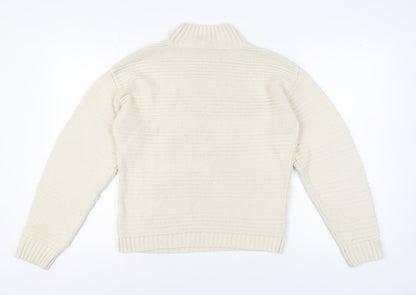 Womens UK Size S New Look Ivory Pullover Jumper