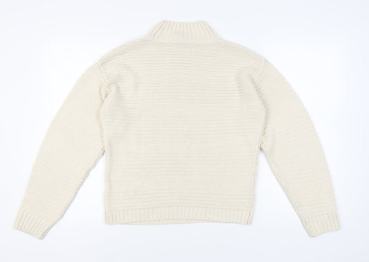 Womens UK Size S New Look Ivory Pullover Jumper