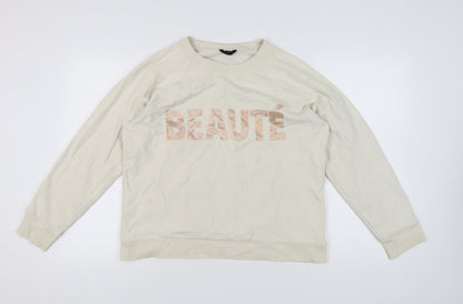 J.Crew Women’s Ivory Sweatshirt XL - Casual