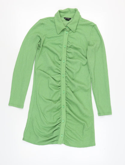 Monki Green Shirt Dress for Women, Size 12