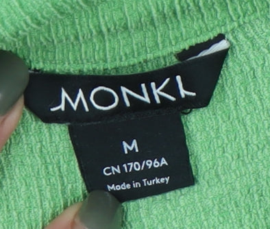 Monki Green Shirt Dress for Women, Size 12