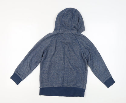 Next Boys Blue Pullover Hoodie, 9 Years, Logo Accent
