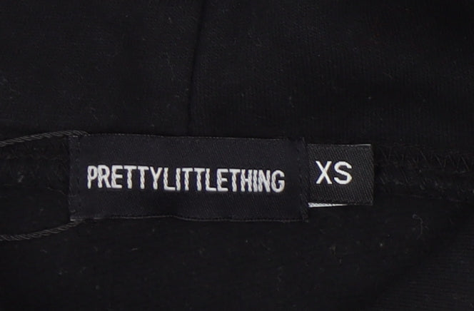 PrettyLittleThing Women's Black XS Graphic Hoodie