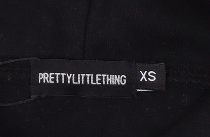 PrettyLittleThing Women's Black XS Graphic Hoodie