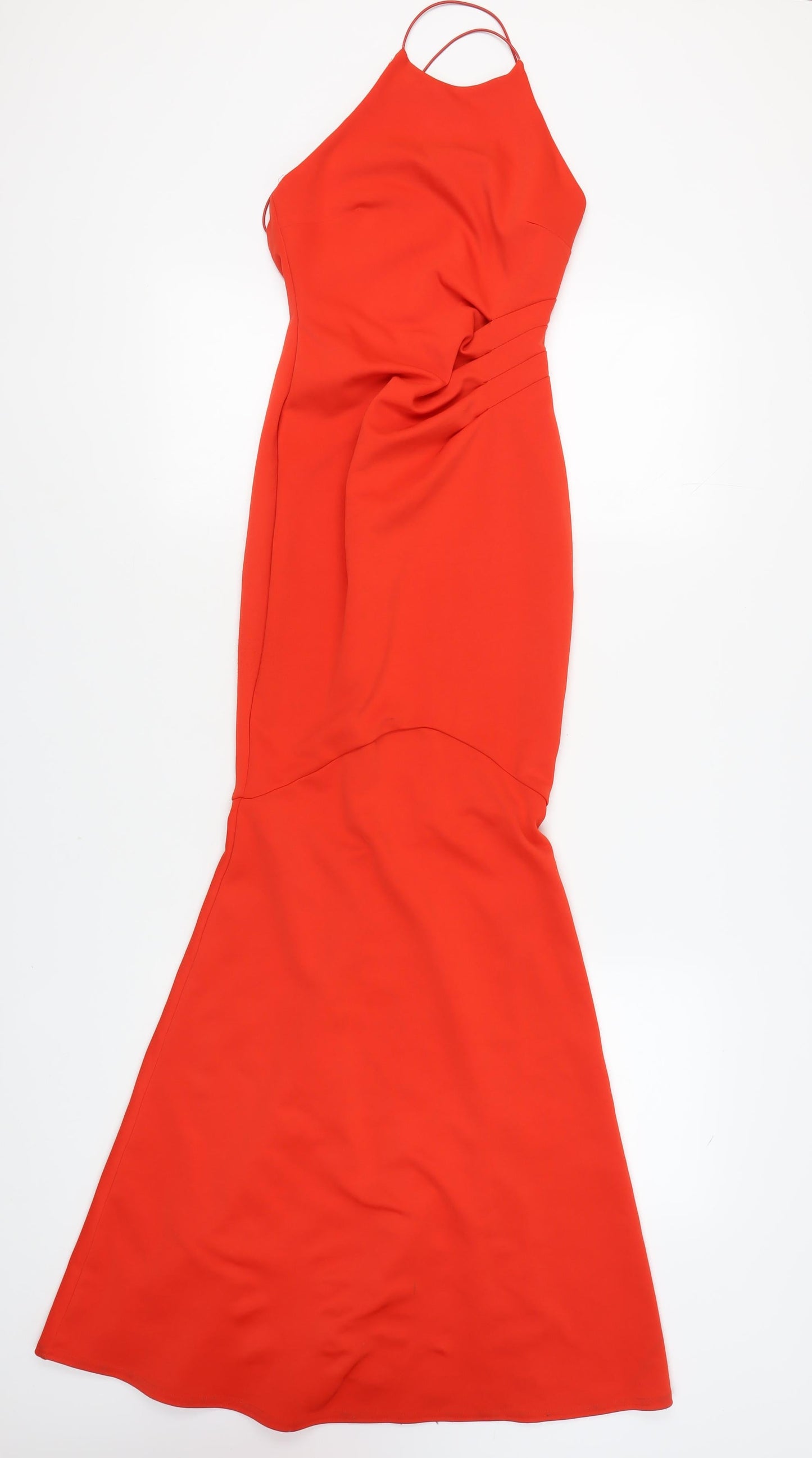 Lipstick Boutique Red Halter Mermaid Dress, Size 6, Party Wear