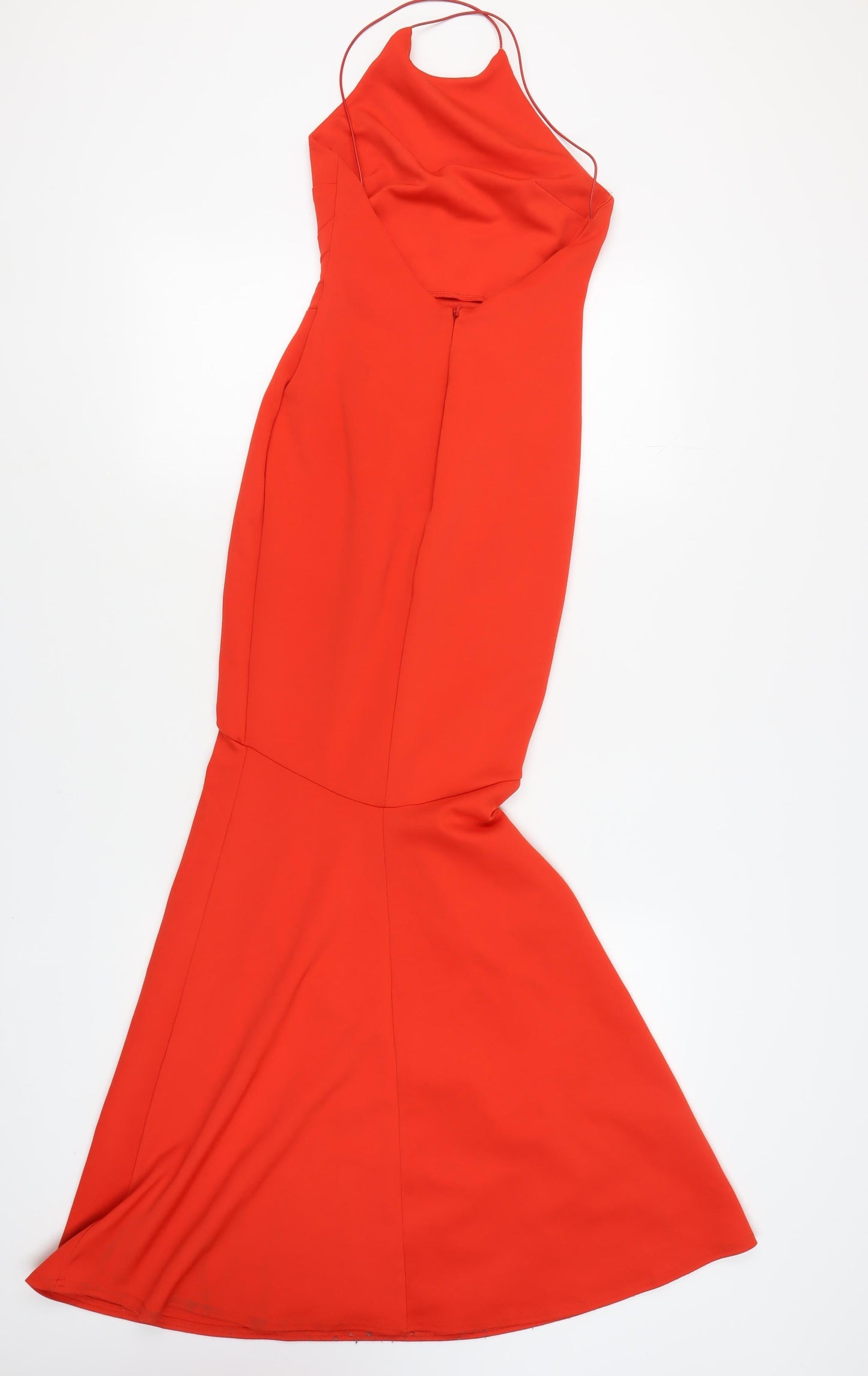 Lipstick Boutique Red Halter Mermaid Dress, Size 6, Party Wear
