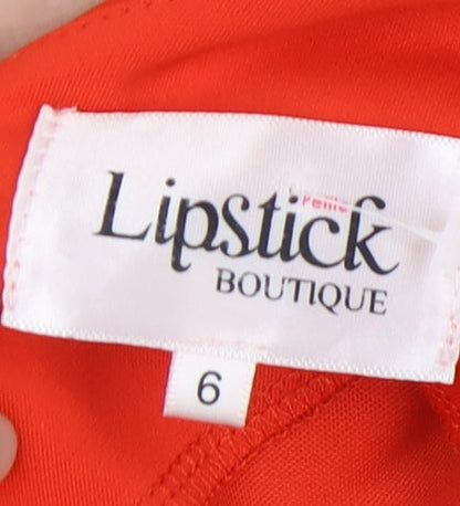Lipstick Boutique Red Halter Mermaid Dress, Size 6, Party Wear