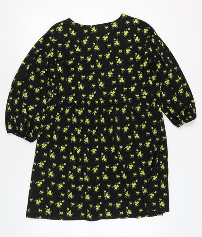 ASOS DESIGN Women's Black Floral Dress Size 10