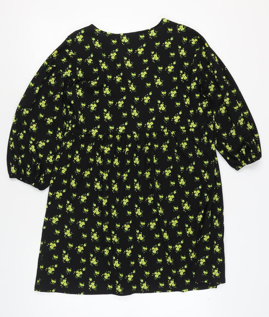 ASOS DESIGN Women's Black Floral Dress Size 10