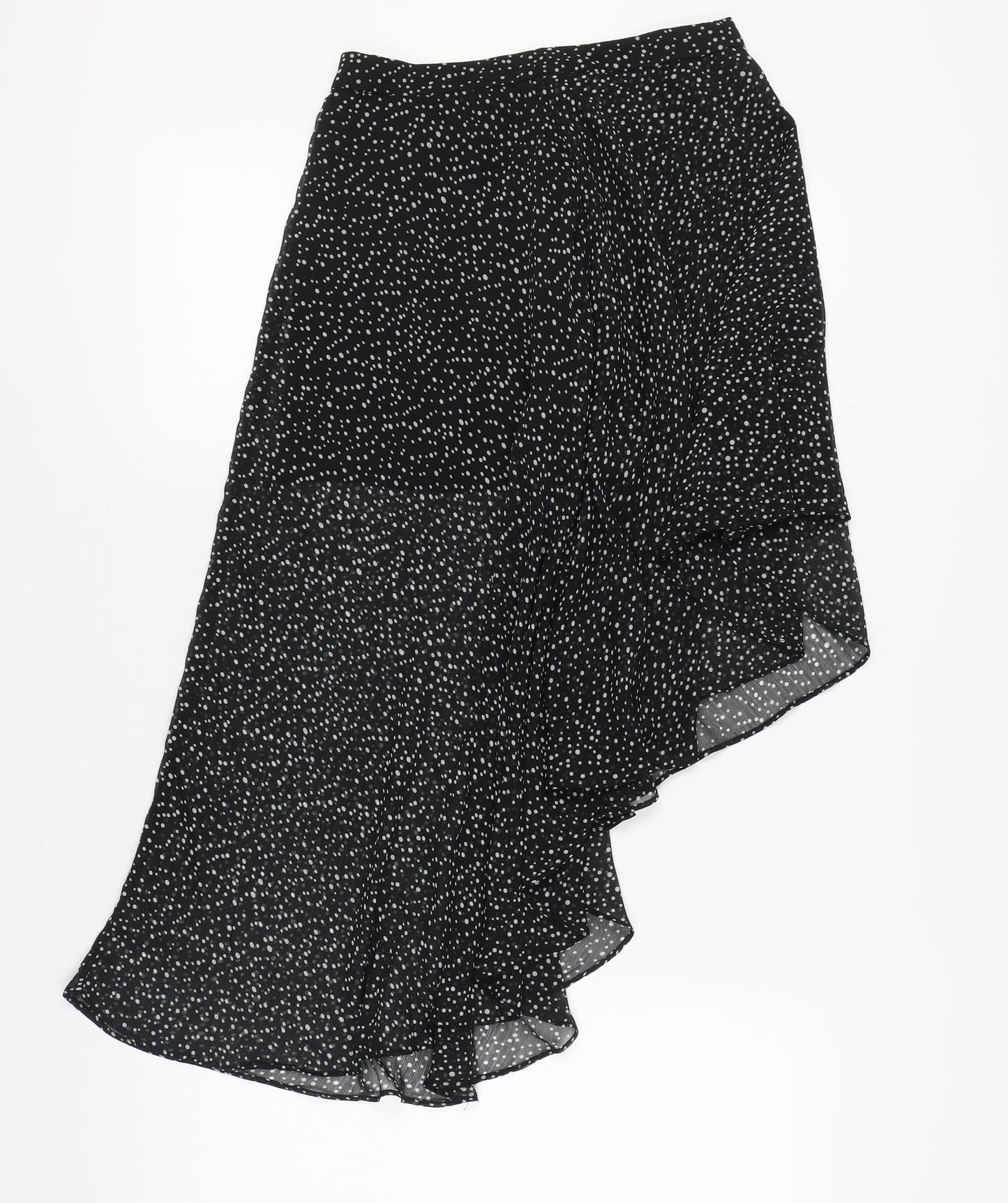 Forever 21 Women's Black Midi Asymmetric Skirt, Size S