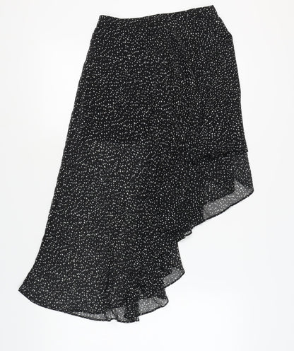 Forever 21 Women's Black Midi Asymmetric Skirt, Size S