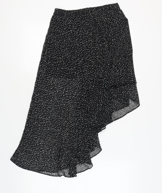 Forever 21 Women's Black Midi Asymmetric Skirt, Size S