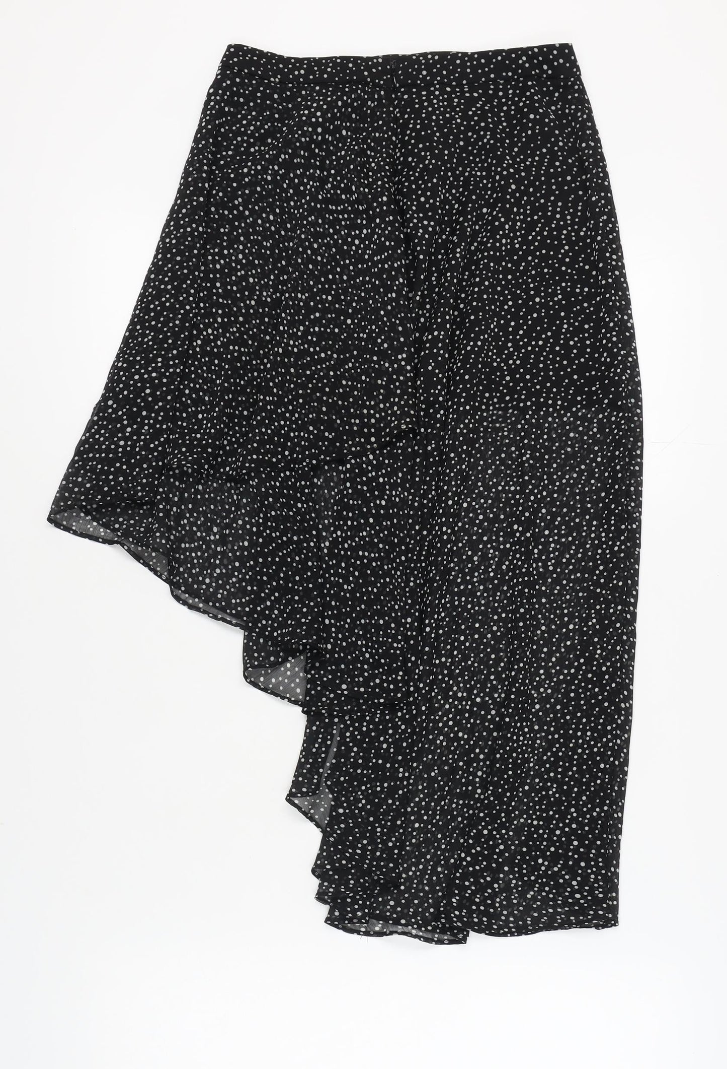 Forever 21 Women's Black Midi Asymmetric Skirt, Size S