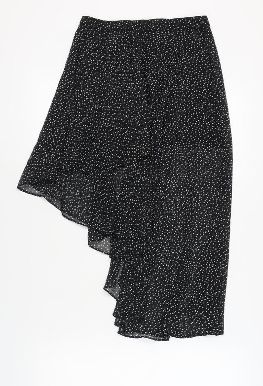 Forever 21 Women's Black Midi Asymmetric Skirt, Size S