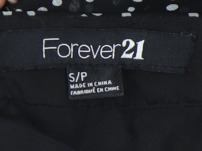 Forever 21 Women's Black Midi Asymmetric Skirt, Size S