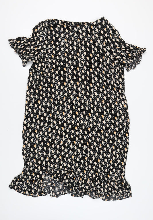 Next Women's Black Polka Dot Knee Length Shift Dress