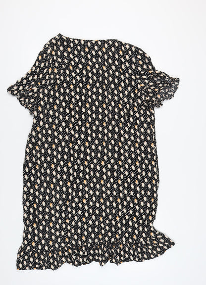 Next Women's Black Polka Dot Knee Length Shift Dress