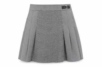 Womens UK Size 12 Marks and Spencer Pleated Tweed Skirt