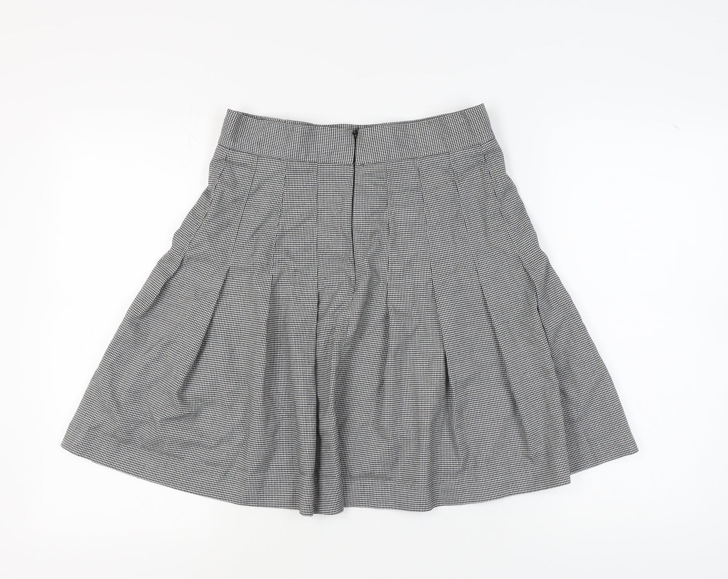 Marks and Spencer Women's Black Houndstooth Skirt Size 12