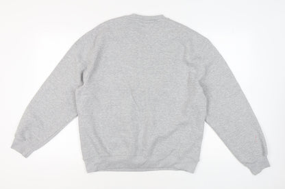 Unisex Adults UK Size L Pull&Bear Grey Pullover Sweatshirt