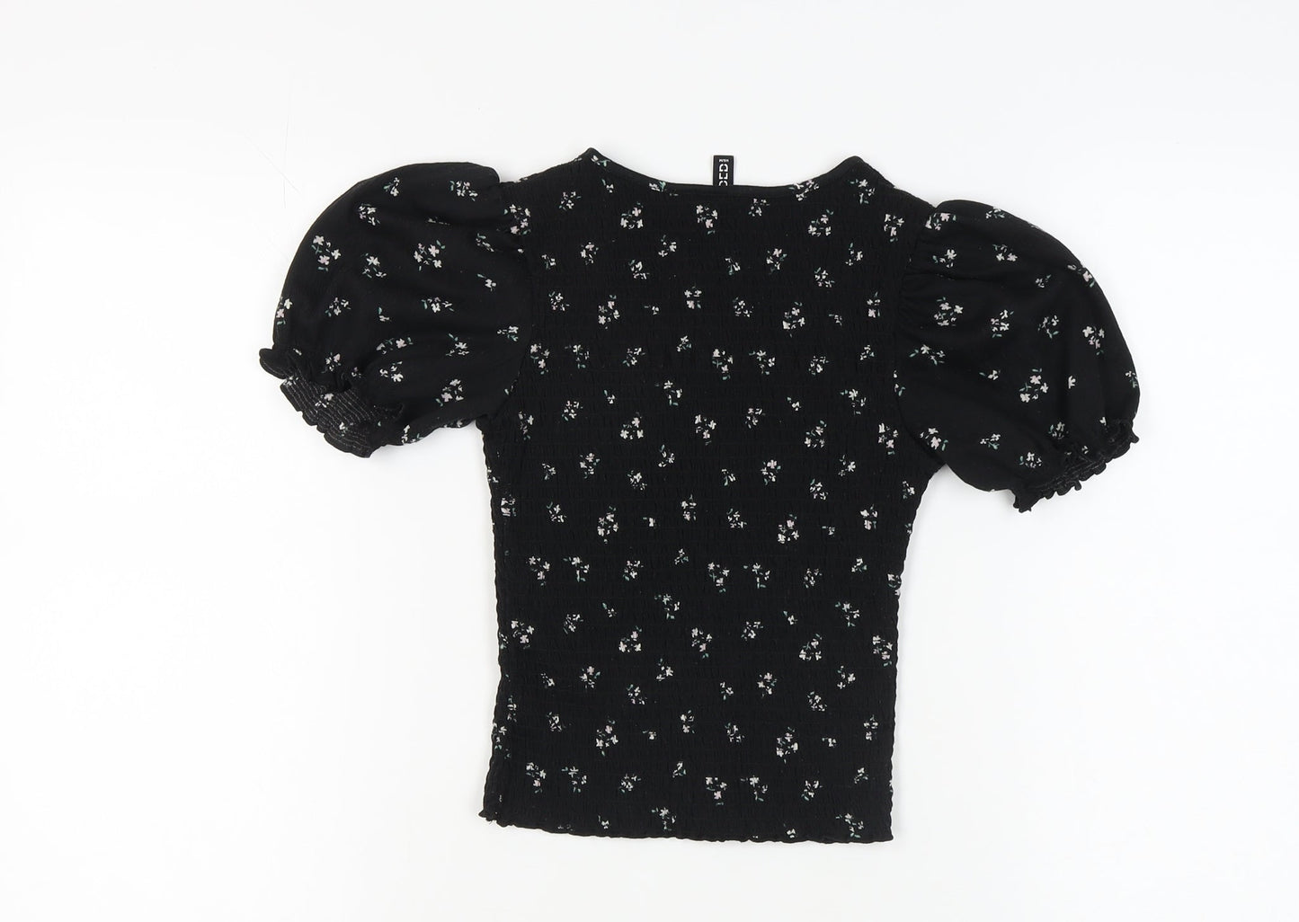 Womens UK Size XS H&M Black Basic Blouse