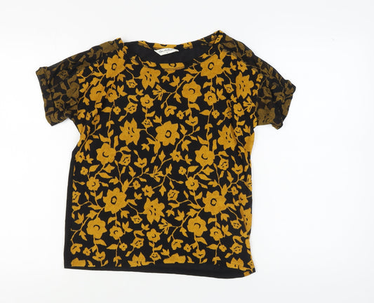 Womens UK Size 6 Miss Selfridge Black Basic T-Shirt