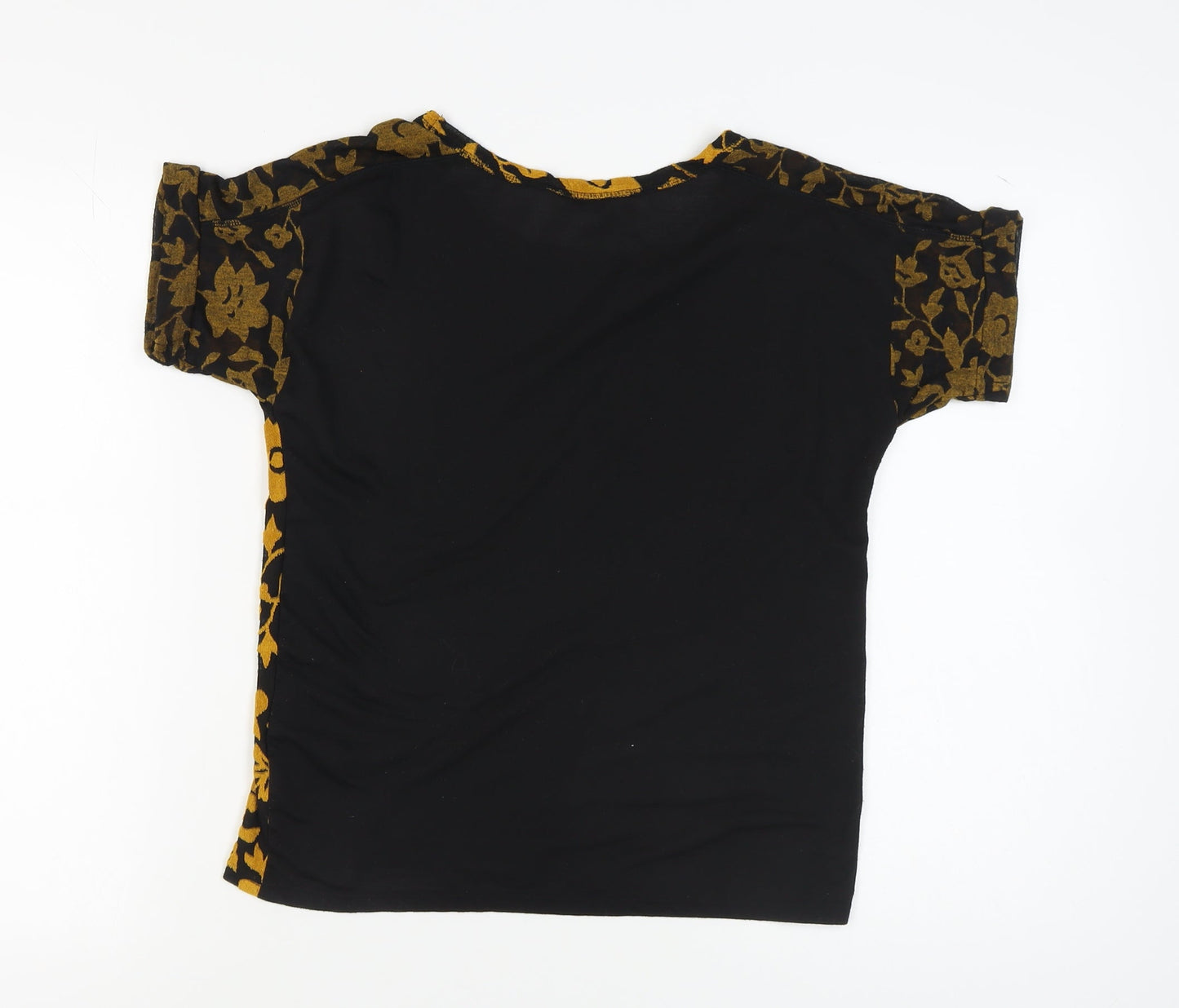 Womens UK Size 6 Miss Selfridge Black Basic T-Shirt