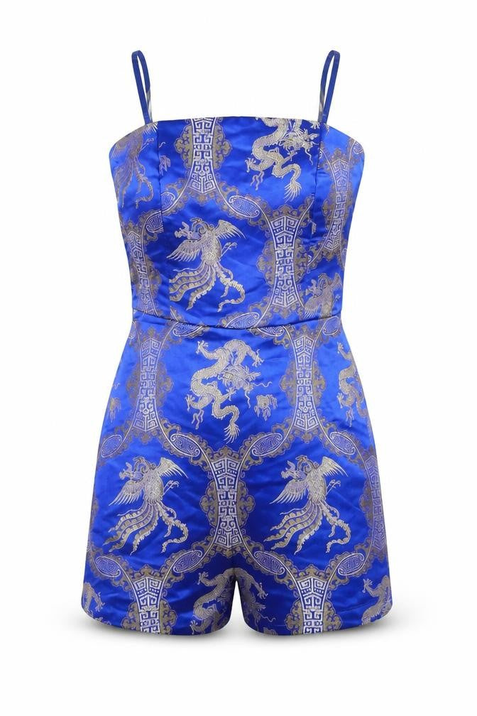 Womens UK Size 10 Missguided One-Piece Blue Playsuit
