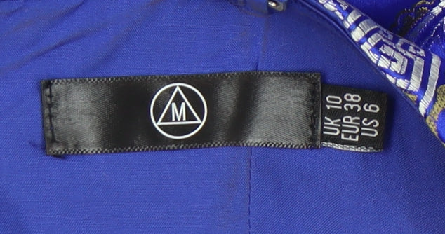 Missguided Women's Blue Playsuit Size 10 - Party Ready