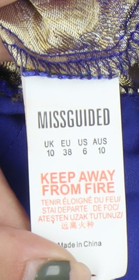 Missguided Women's Blue Playsuit Size 10 - Party Ready