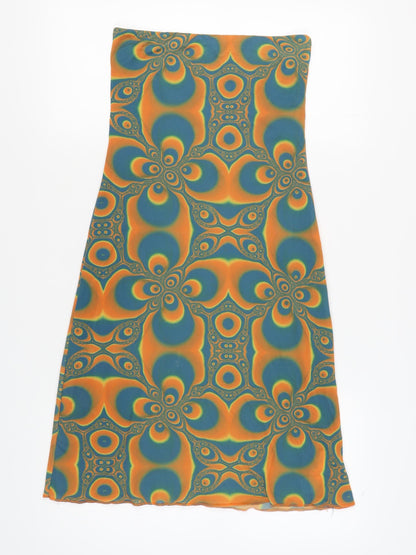 Pull & Bear Women's M Multicoloured Geometric Dress