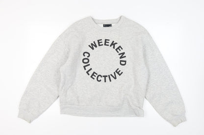 Womens UK Size 8 ASOS Design Grey Pullover Sweatshirt